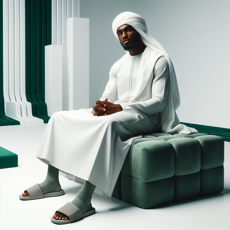 Somali man looking elegant in a white and classy kandoora