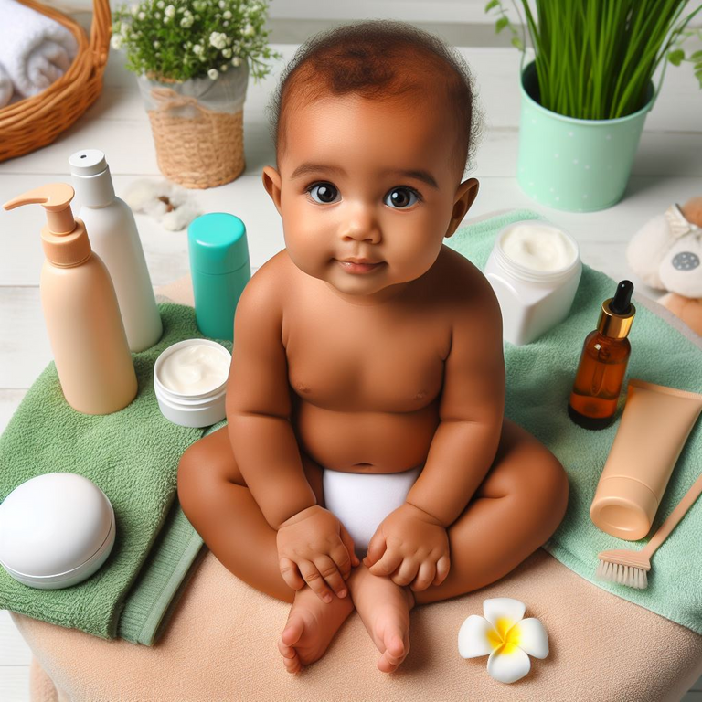 Little cute baby with baby products - category image for iBuySom baby products collection
