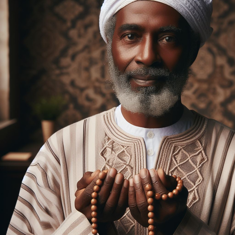 Religious man holding tasbih islamic prayer beads - Category image for iBuySom tasbih collection