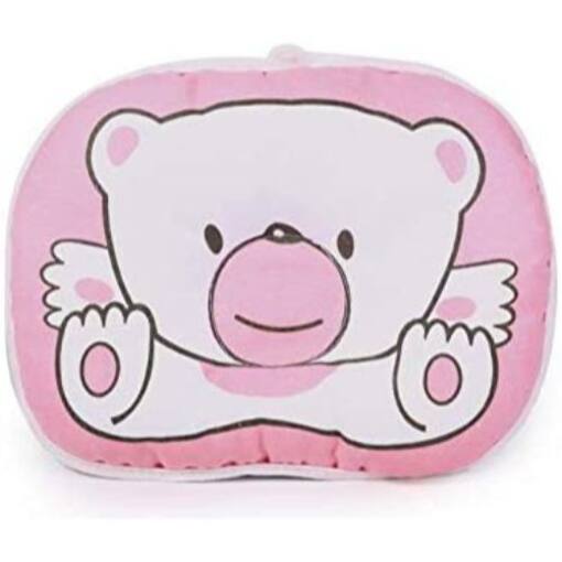 Bear Pattern Newborn Infant Head Support Baby Pillow, Pink