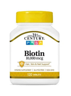 Biotin 10000 Mcg Vitamin Supplement - 120 Tablets