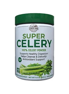 Country Farms Super Celery Powder, 100% Celery Powder, Supports Healthy Digestion, Helps Cleanse & Detoxify, Antioxidant Support, 40 Servings, 11.3 Ounce (Pack of 1)