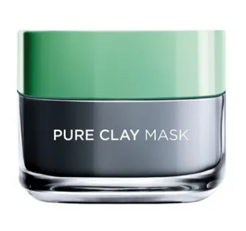 L’OREAL PARIS Pure Clay Black Face Mask with Charcoal, Detoxifies & Clarifies 50ml