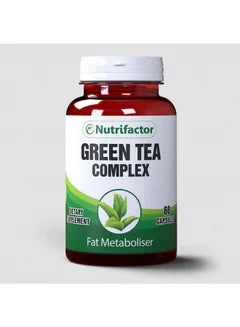 Green Tea Complex with EGCG | Metabolism & Energy Booster, Natural Antioxidant & Detox for Mental Focus | Fat Burner Dietary Supplement for Slimming & Weight Loss | 60 Capsules