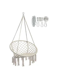 Round Hammock Chair Swing White