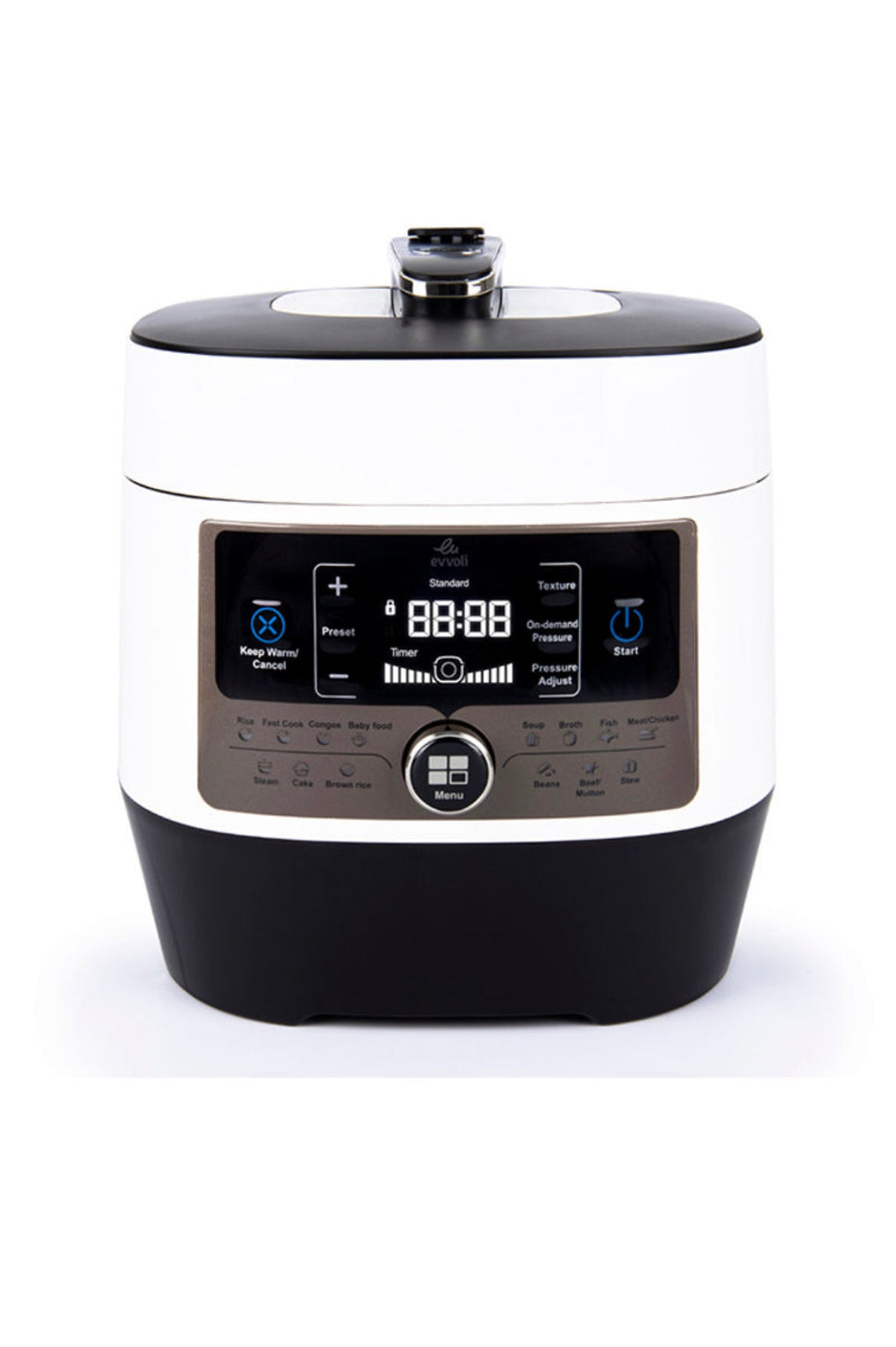 Evvoli 14 In 1 Multi-Use Programmable Pressure Cooker 5 Litter 900W 14 Programs Digital LED Display 24 hours preset timer 5 l 900 W