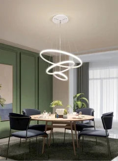 Modern Pendant Lamp LED Rings Circle Ceiling Hanging Chandelier