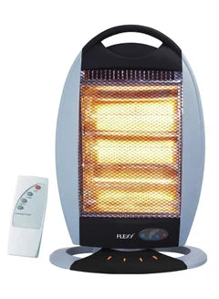 1200W Halogen Heater With Remote Control And Timer 3 Heat Settings Auto Shut-Off 180 Degree Oscillation Oscillation