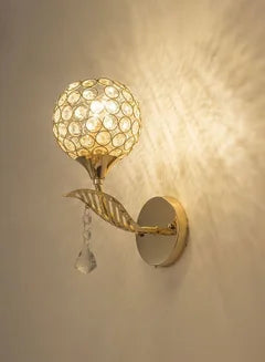 Modern Gold Wall Lighting, Creative Crystal Hanging Pendant Wall Lamp,Warm White