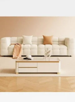 Light Luxury Style Furniture Sofa Set Beige Without Pillow