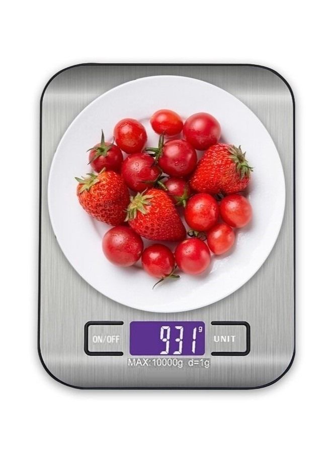 Digital Food Weighing Scale Up to 10kgs Silver