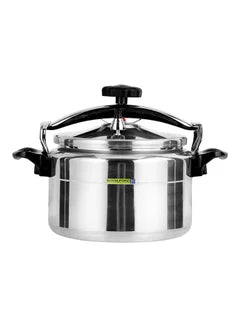 Royalford 5 L Aluminum Pressure Cooker- RF11173| Equipped with Multi-Safety Device and Unique Pressure Indicator Durable Aluminum Alloy Construction with Firm Handles Silver Silver 5Liters