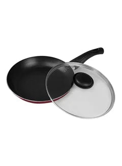 Frying Pan With Lid Red/Clear/Black 22cm