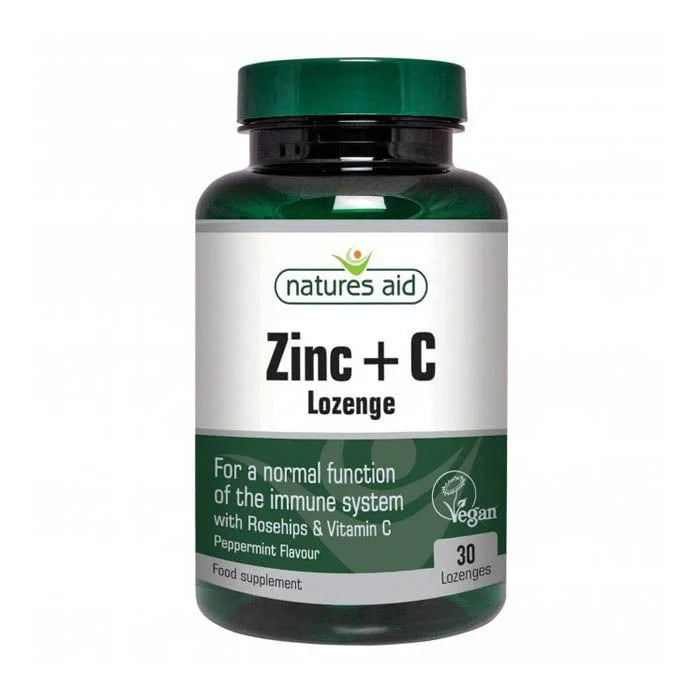 Natures Aid Zinc + Vitamin C Lozenges 30’s BUY 1 GET 1