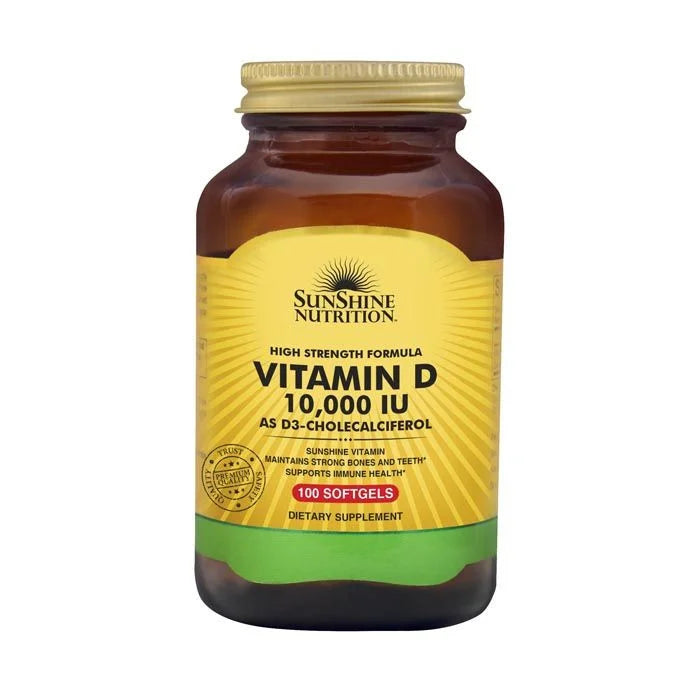 Sunshine Nutrition Vitamin D 10000 Iu Softgels 100’s