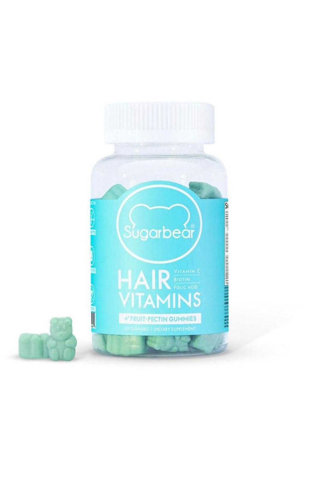 SugarBear Vitamins Hair Vitamins Vegetarian Dietary Supplement – 60 Gummies