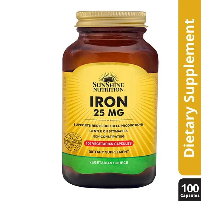 Sunshine Nutrition Iron 25 Mg Capsules 100’S Buy 1 Get 1