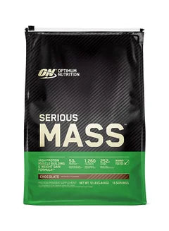 Serious Mass: High Protein Muscle Building & Weight Gainer Protein Powder, 50 Grams of Protein, Vitamin C, Zinc And Vitamin D For Immune Support - Chocolate, 12 Lbs (5.44 KG)