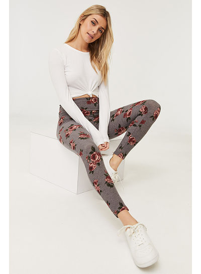 Elastiacted Waist Printed Leggings Multicolour