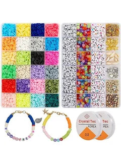 Clay And Alphabet Beads Jewellery Making DIY Bracelet Craft Kit