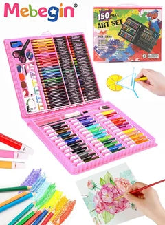 150 PCS Art Supplies Drawing Art Kit for Kids Adults Set with Oil Pastels Crayons, Colored Pencils Paint Brush Watercolor for Budding Artists Kids Teens Boys Girls