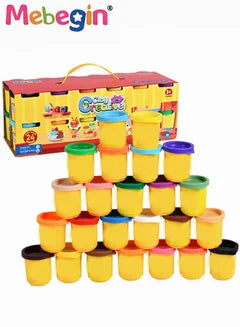Modeling Compound Toys Handmade Plasticine Children's Toys 24 Pack Case Of Colors Non-toxic 50g Cans