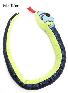 Wild Sequin Snake Plush Stuffed Animal Plush Toy Reversible Flip Sequin Toys for Kids 140 CM